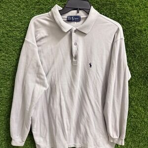 Vintage Polo Ralph Lauren Long Sleeve Polo Shirt Mens Cotton‎ Collared Casual XL
